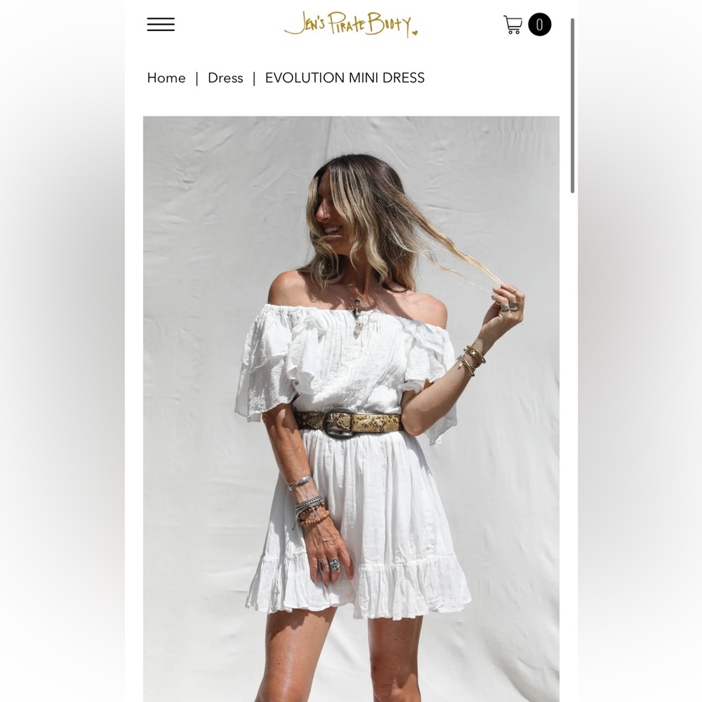 Jen’s Pirate Booty- New Evolution Mini Dress - Jibarita White XS
